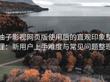 柚子影视网页版使用后的直观印象整理：新用户上手难度与常见问题整理
