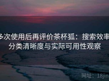 多次使用后再评价茶杯狐：搜索效率、分类清晰度与实际可用性观察