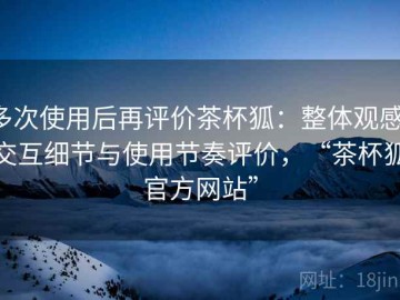 多次使用后再评价茶杯狐：整体观感、交互细节与使用节奏评价，“茶杯狐官方网站”