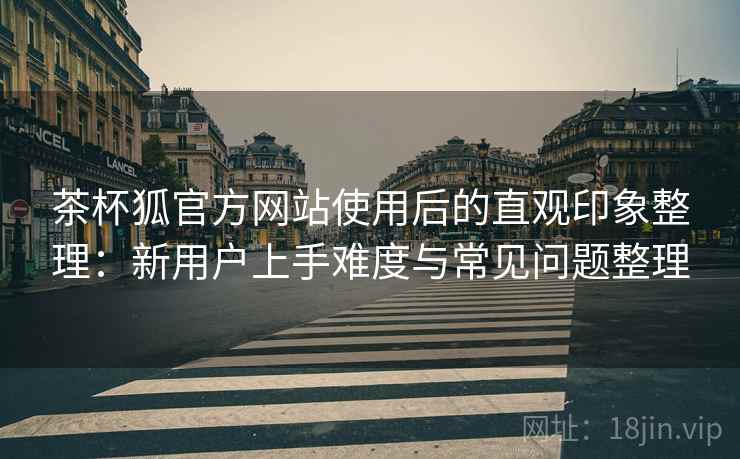 茶杯狐官方网站使用后的直观印象整理：新用户上手难度与常见问题整理
